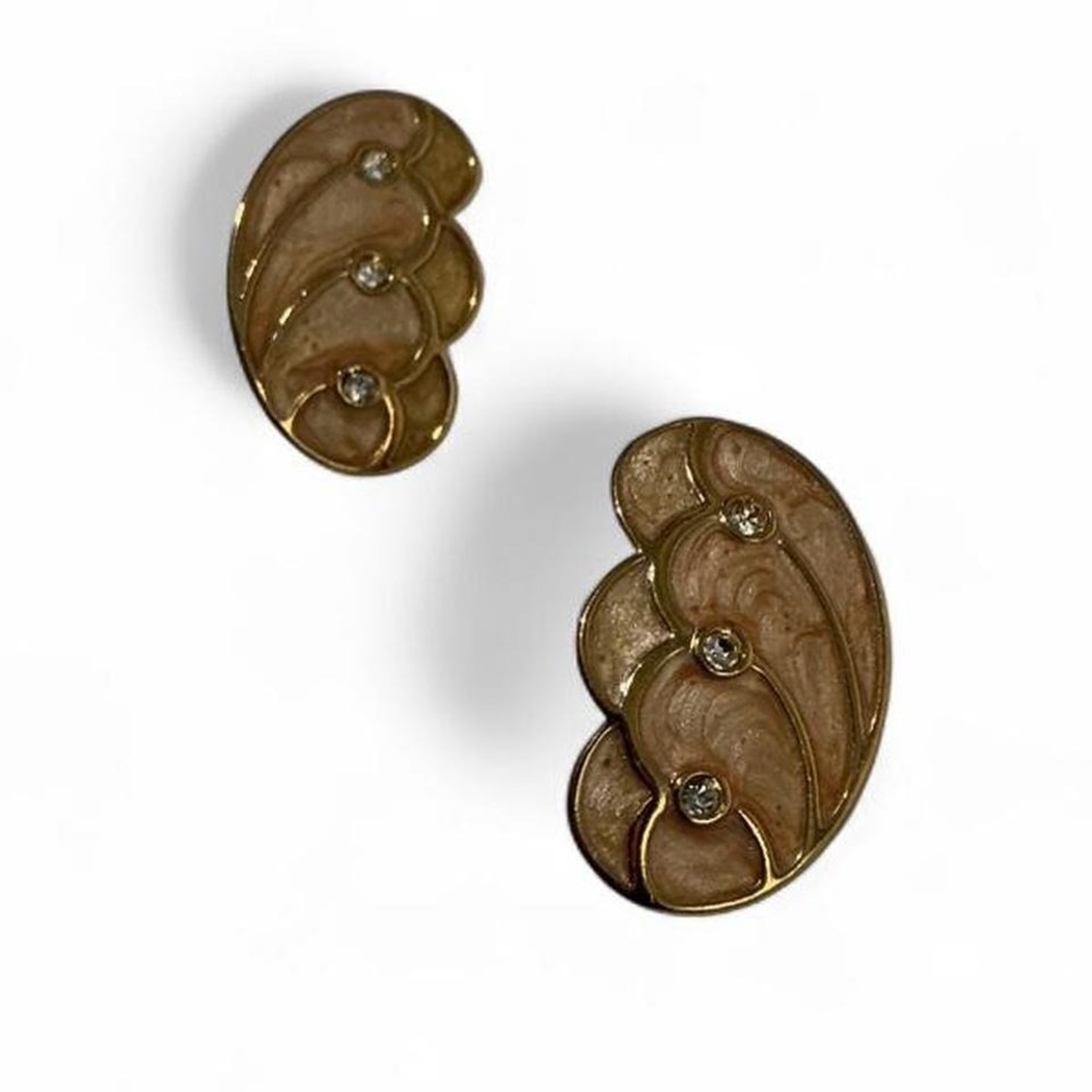 Vintage KJL for Avon "papillon" collection butterfly wing clip on earrings.